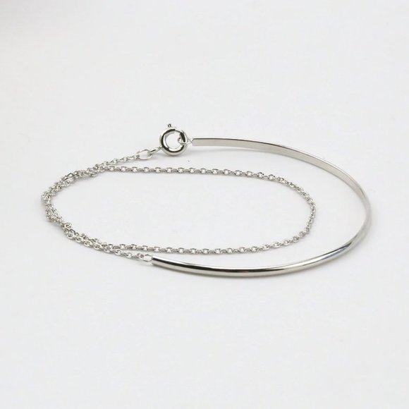 NEW Gold Semi Circular Multi Layer Chain Bracelet - Picture 7 of 8